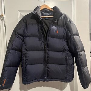 Men’s Polo Ralph Lauren RL250 Down Puffer jacket Navy /Black Size Medium